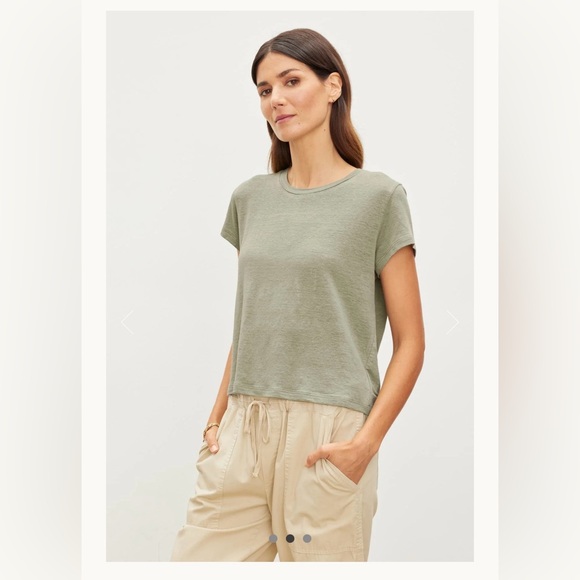 VINCE by graham & spencer black casey boxy linen tee MEDIUM - Picture 11 of 13